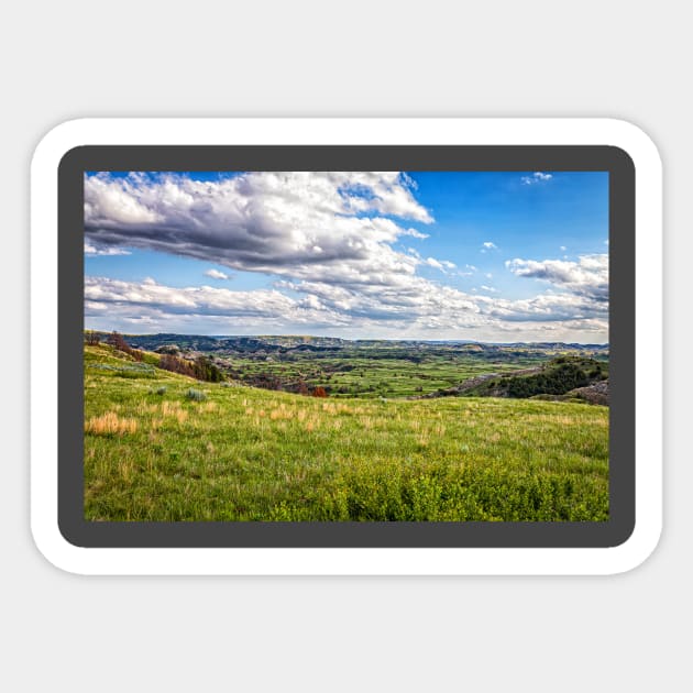 North Dakota Badlands Sticker by Gestalt Imagery